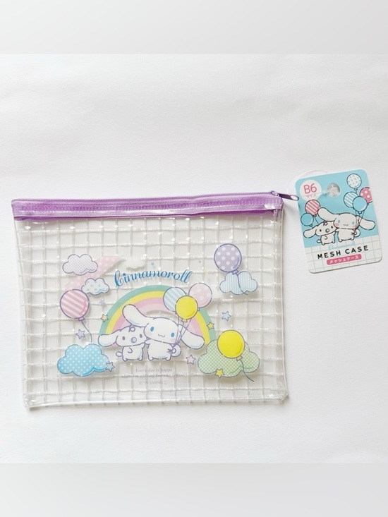sanrio Handbags - NEW Sanrio Cinnamoroll B6 Mesh Case Zip Pouch